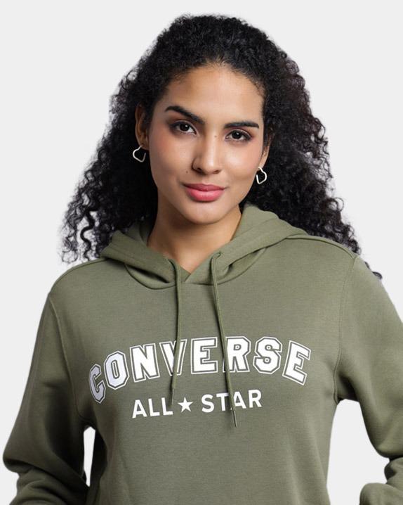 Converse Go-To Wordmark Standard-Fit Fleece Pullover Hoodie