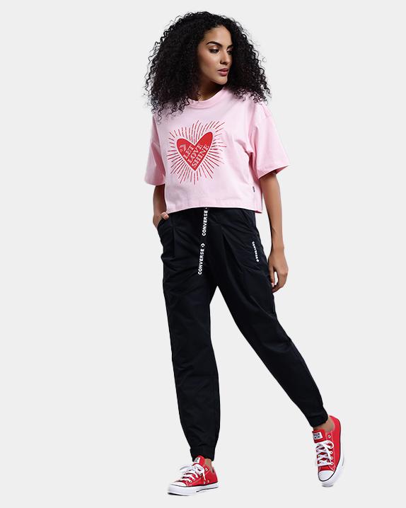 Radiating Love SS Crop OS Graphic Tee