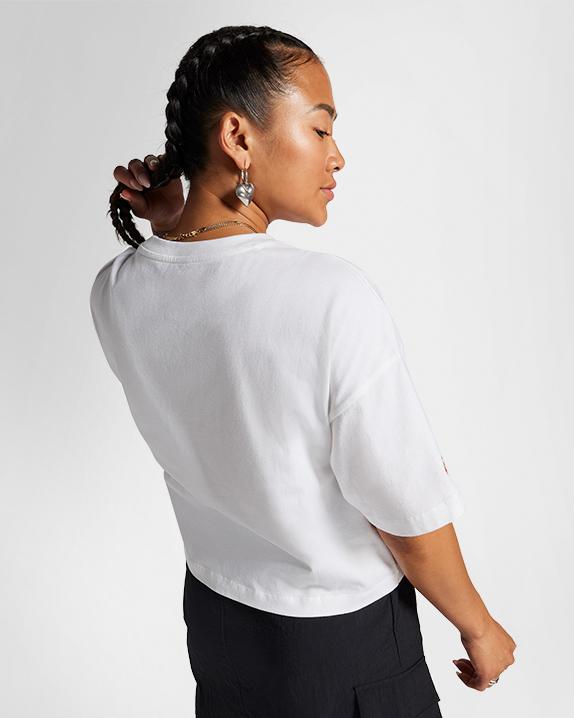 Y2K Heart Cropped Oversized T-Shirt