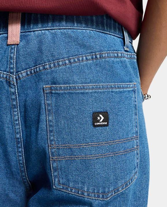 Open Hem Baggy Denim Pants