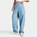 Woven Denim Barrel Pants