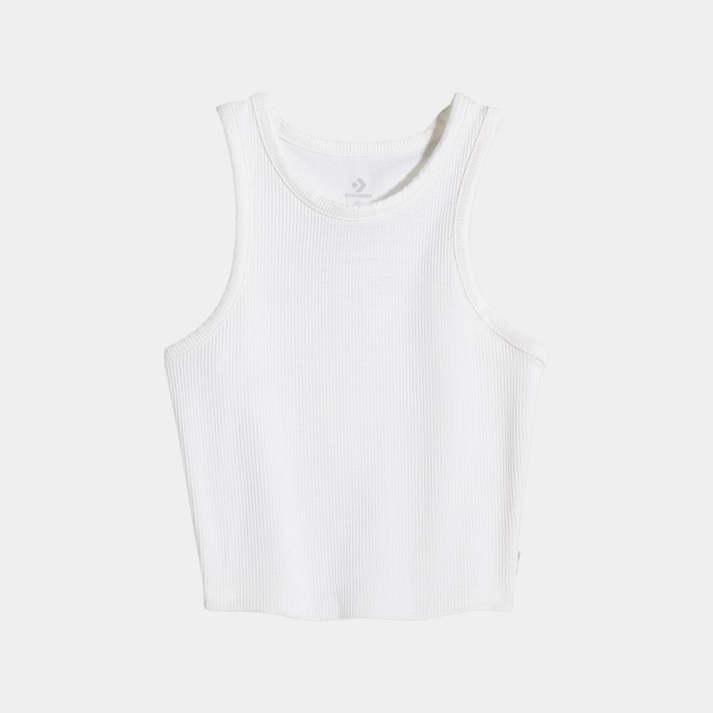 Cropped Ribbed Knit Tank Top