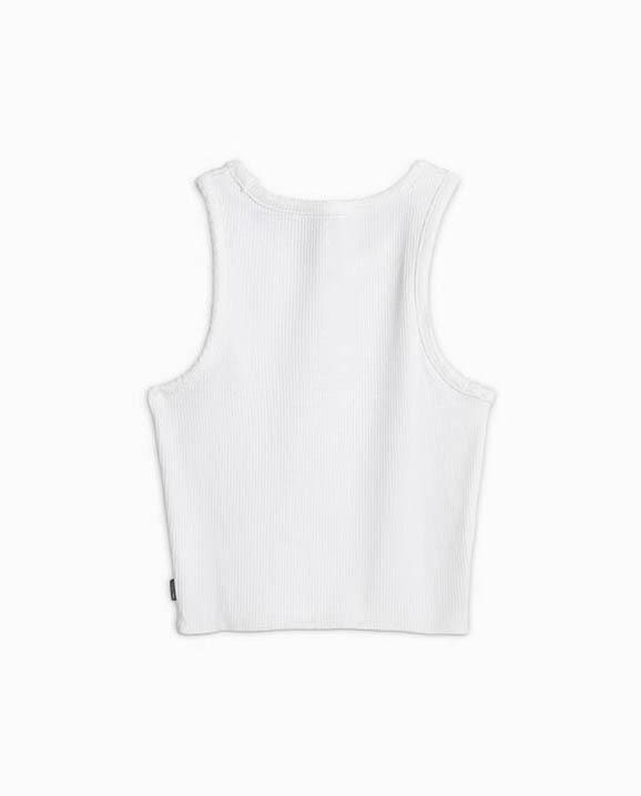 Cropped Ribbed Knit Tank Top