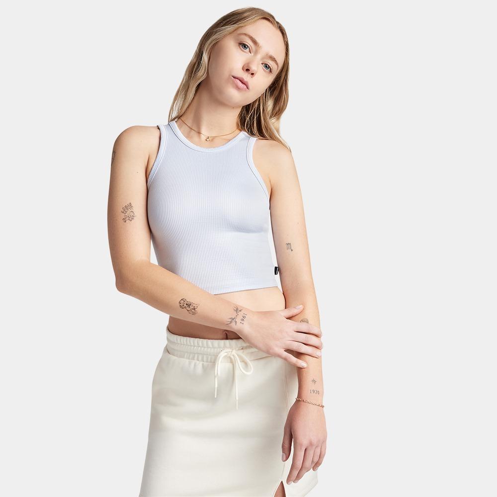 Cropped Ribbed Knit Tank Top