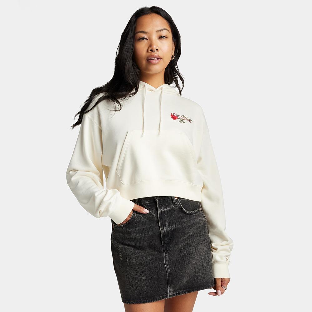 Thorned Rose Cropped Hoodie