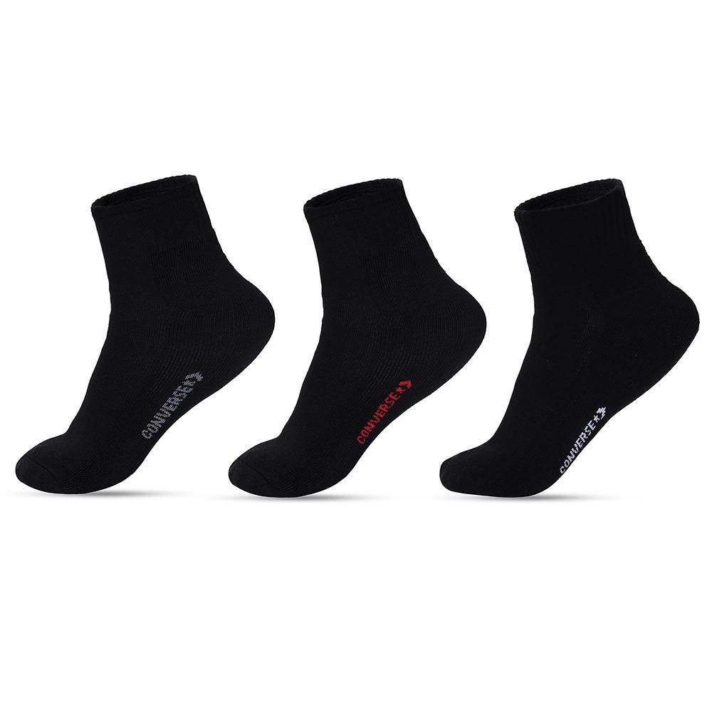3-Pack Black Quarter Socks