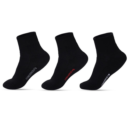 3-Pack Black Quarter Socks