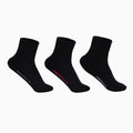 3-Pack Black Quarter Socks