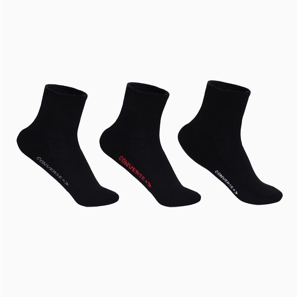 3-Pack Black Quarter Socks