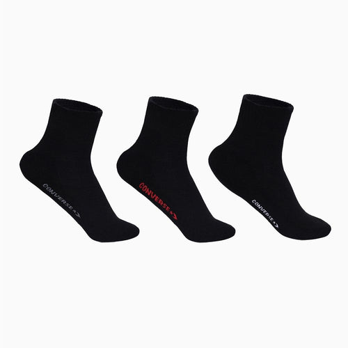 3-Pack Black Quarter Socks