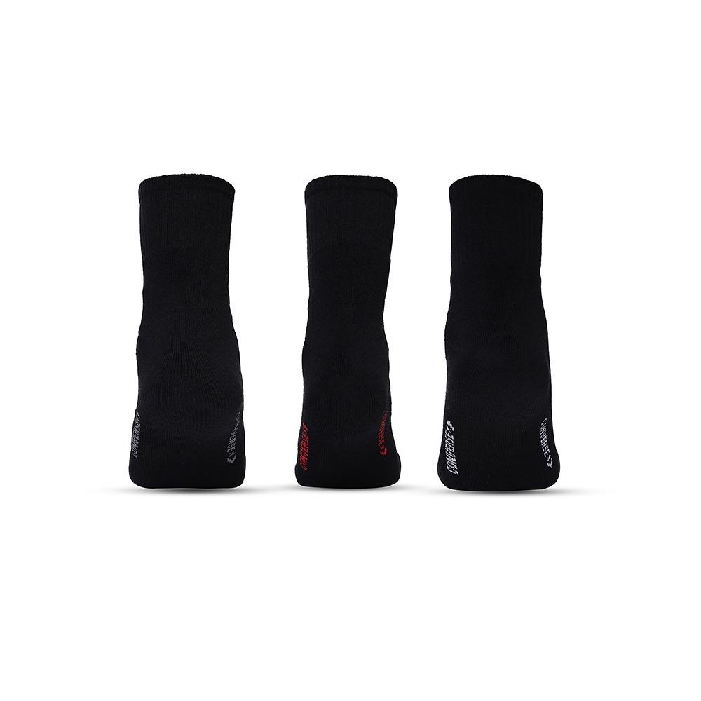 3-Pack Black Quarter Socks