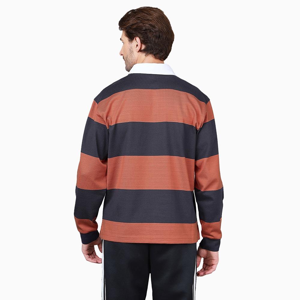 Rugby Striped Long Sleeve Polo T-shirt