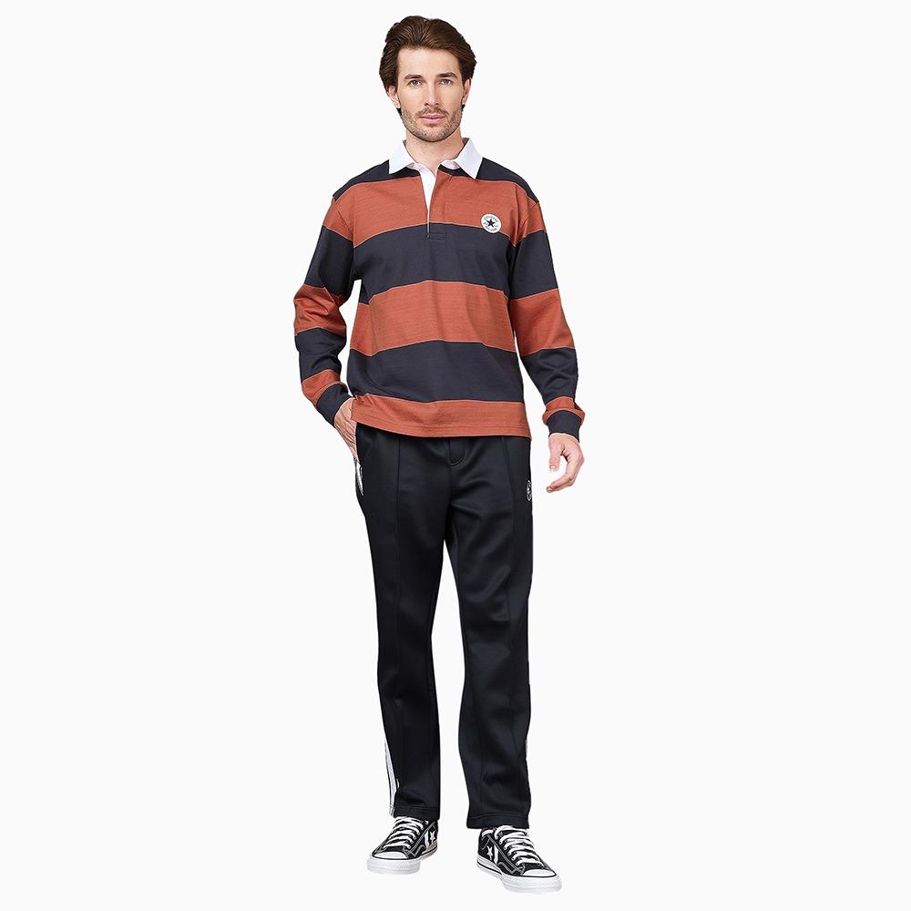 Rugby Striped Long Sleeve Polo T-shirt