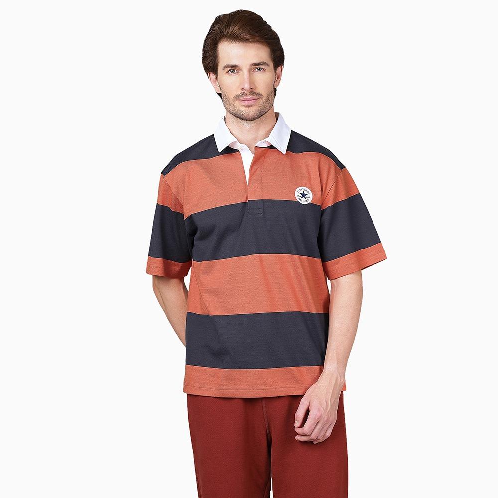 Rugby Striped Short Sleeve Polo T-shirt