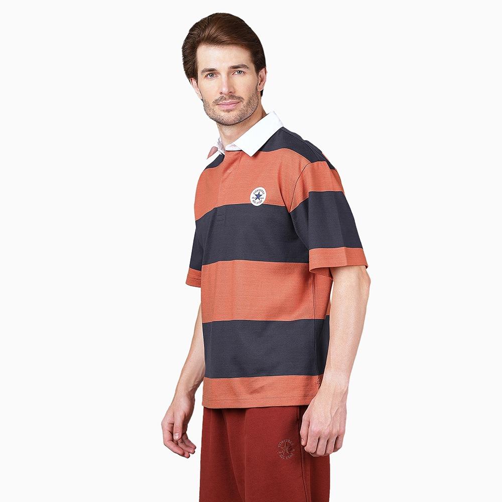 Rugby Striped Short Sleeve Polo T-shirt
