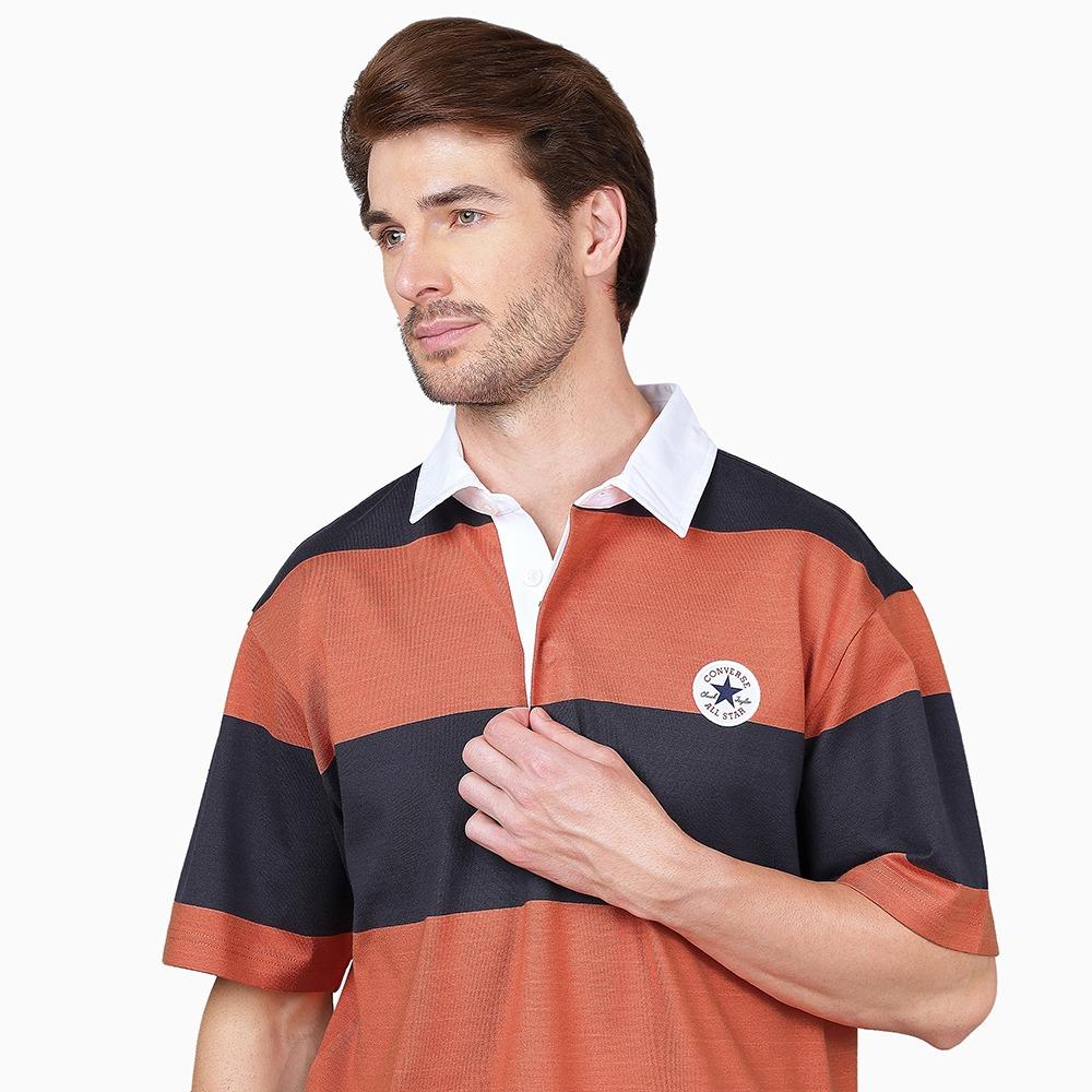 Rugby Striped Short Sleeve Polo T-shirt