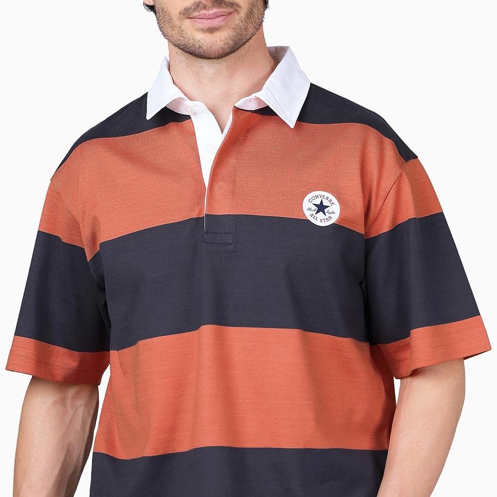 Rugby Striped Short Sleeve Polo T-shirt