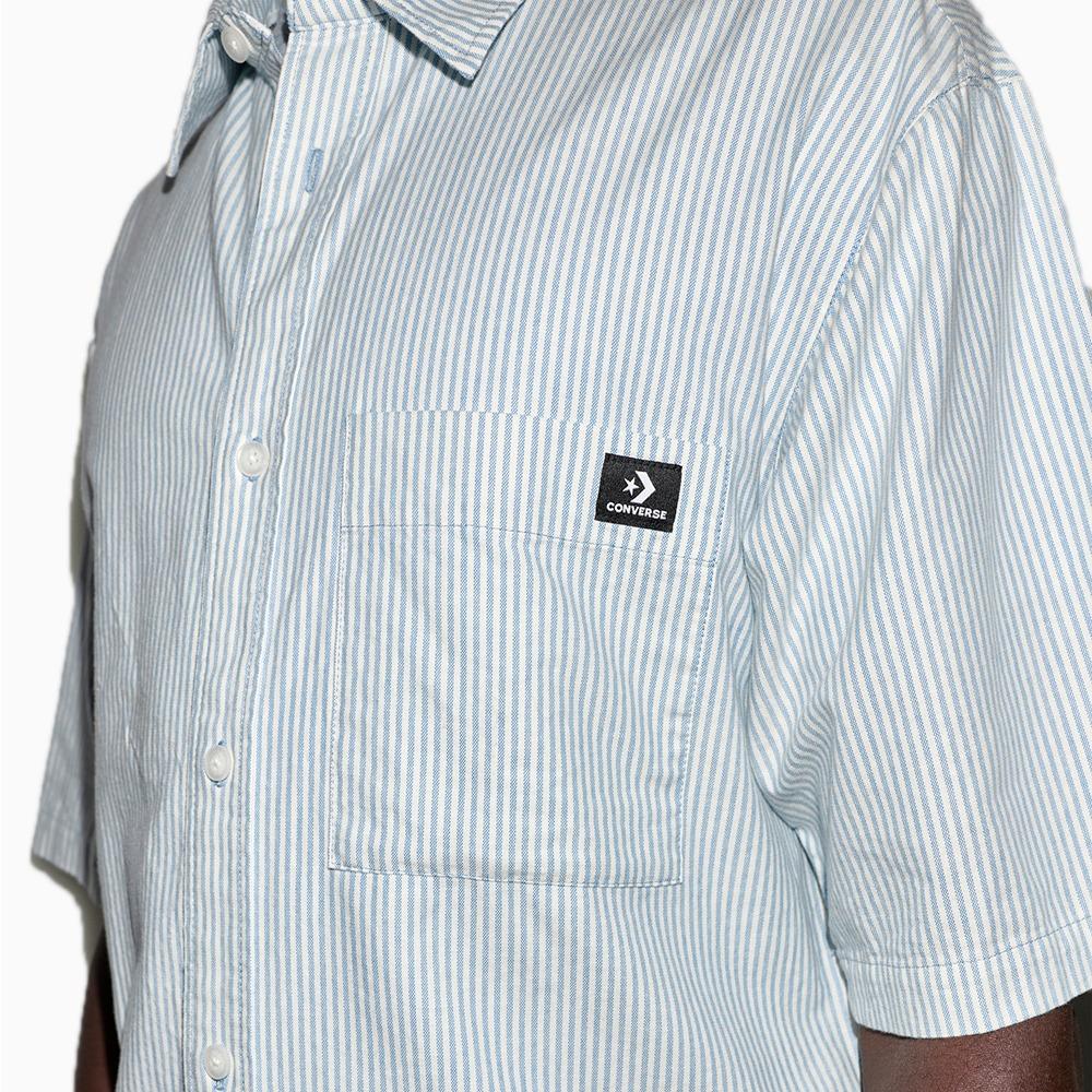 Script Chevron Short-Sleeve Oxford Shirt