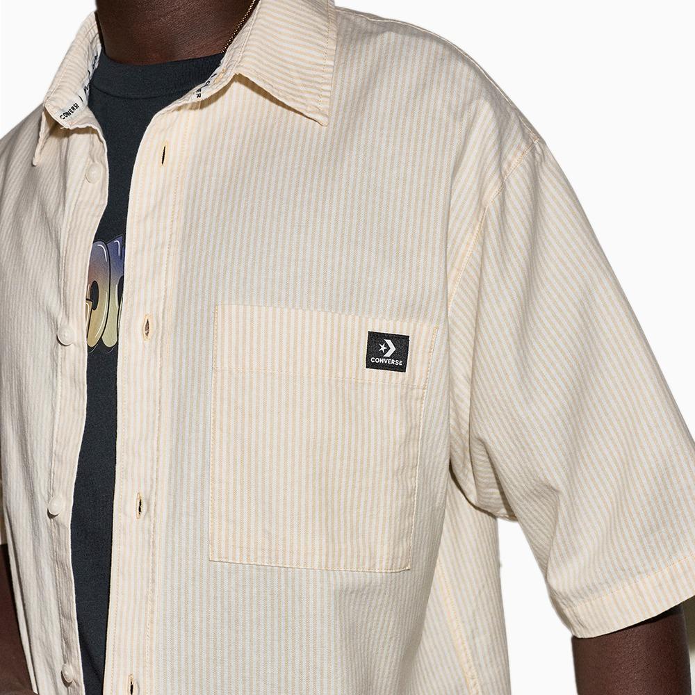Script Chevron Short-Sleeve Oxford Shirt