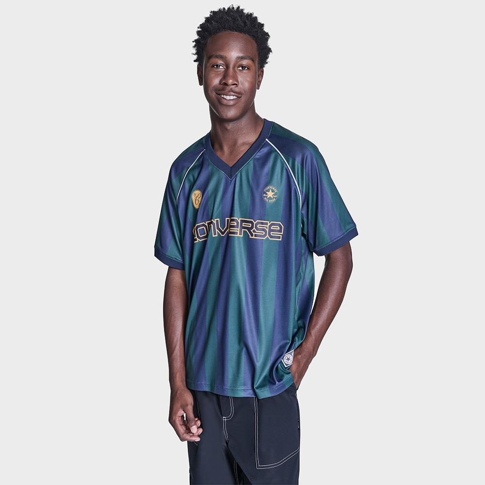 Striped Relaxed Soccer Jersey