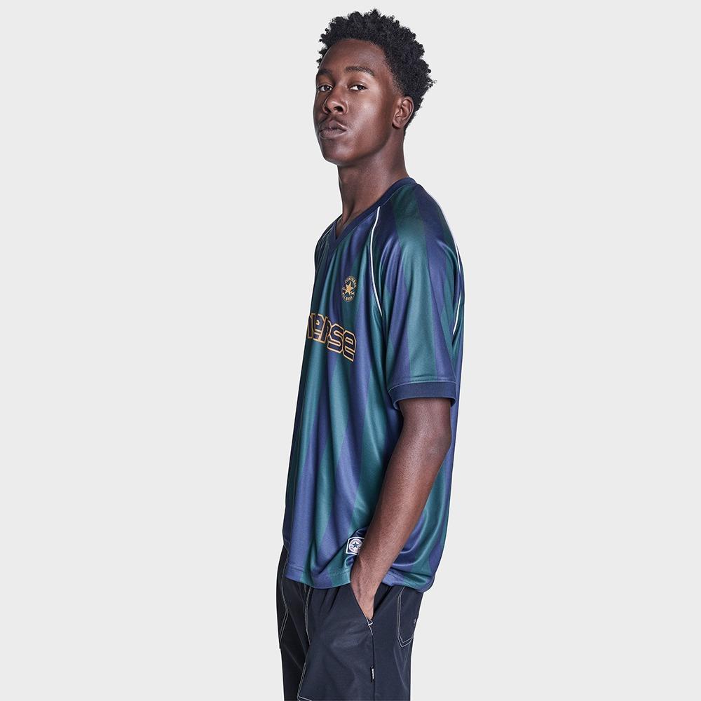 Striped Relaxed Soccer Jersey