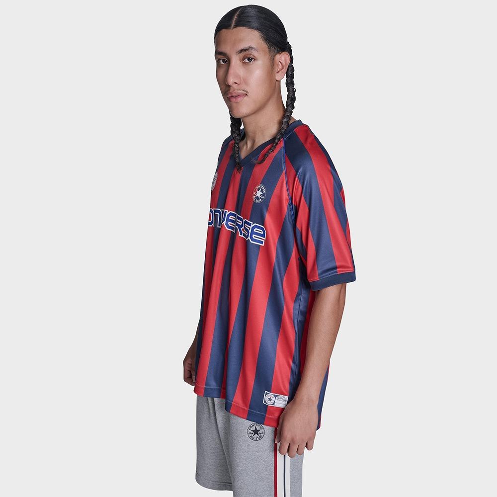 Striped Relaxed Soccer Jersey