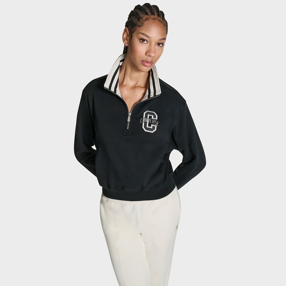 Retro Varsity Half-Zip Pullover