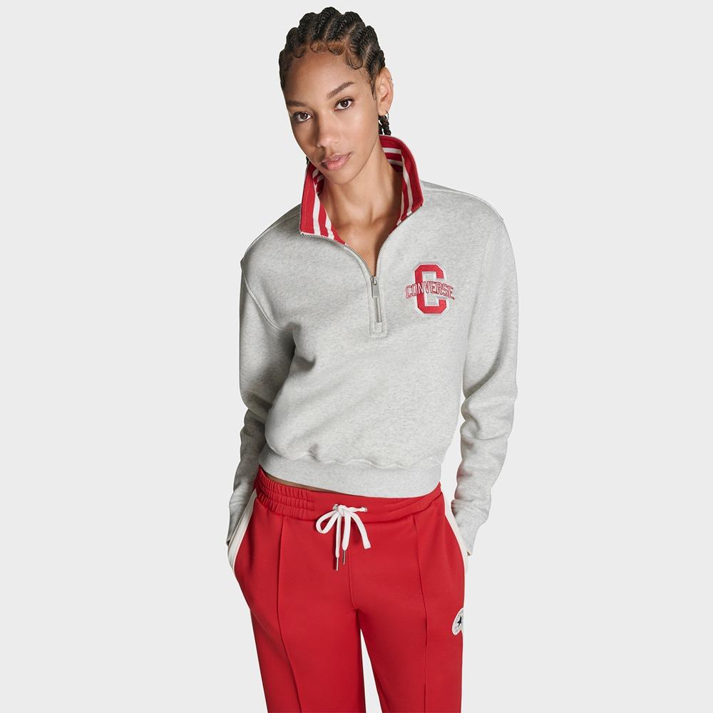 Retro Varsity Half-Zip Pullover