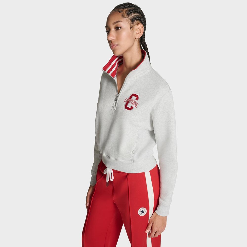 Retro Varsity Half-Zip Pullover